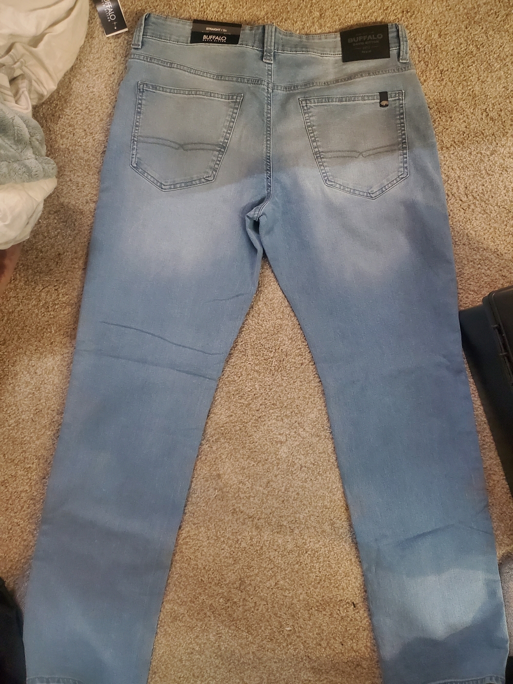 Buffalo David Bitton Light Wash Mens Jeans- Faded Blue